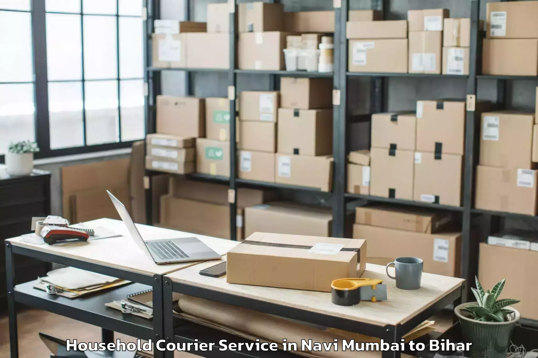 Easy Navi Mumbai to Barauli Household Courier Booking